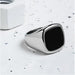 Coolx - Black  Square  Men's Ring - Indigo-Temple