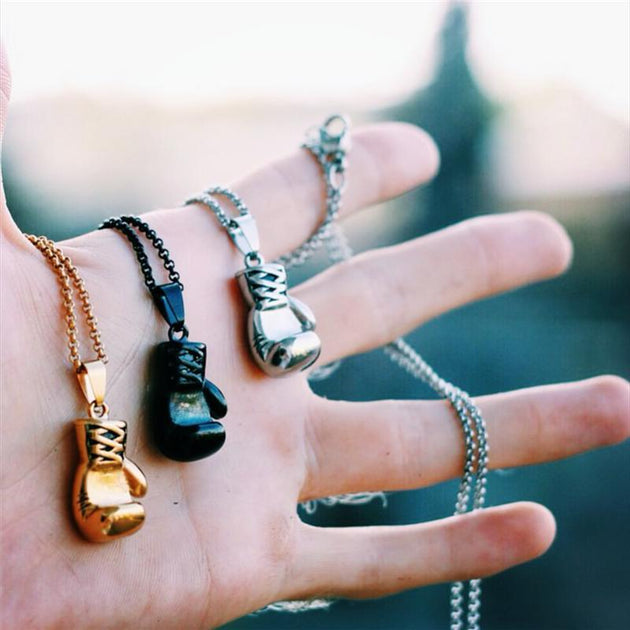 Sporty -     Boxing Glov Necklace - Indigo-Temple