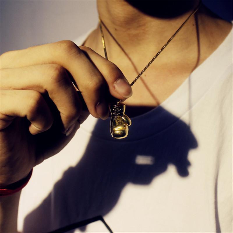 Sporty -     Boxing Glov Necklace - Indigo-Temple