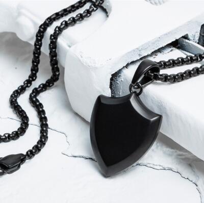 Nini - Necklace  Pendant  Titanium Steel - Indigo-Temple