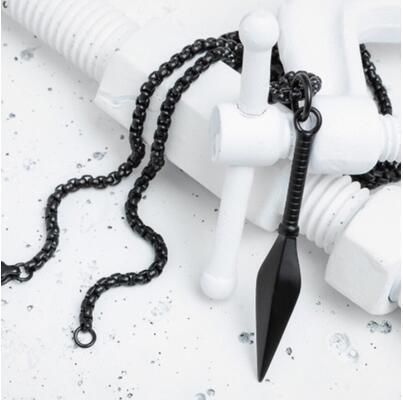 kunai  Euro -   Necklace Pendant Titanium - Indigo-Temple