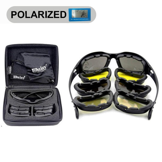 Daisy C5 Polarized Army\Shooting Goggles - 4 Lens Kit - Indigo-Temple