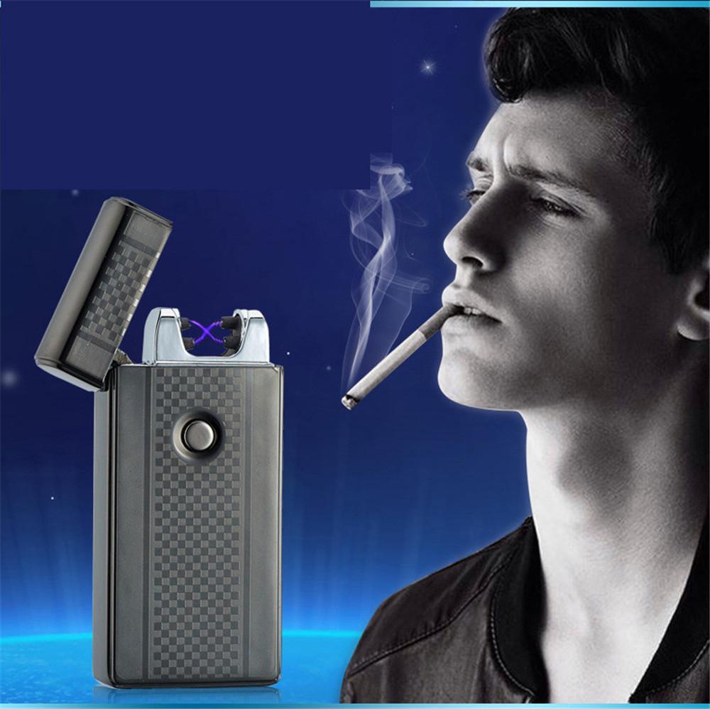 Luxury Double Pulsed Arc Electronic Lighter - Indigo-Temple