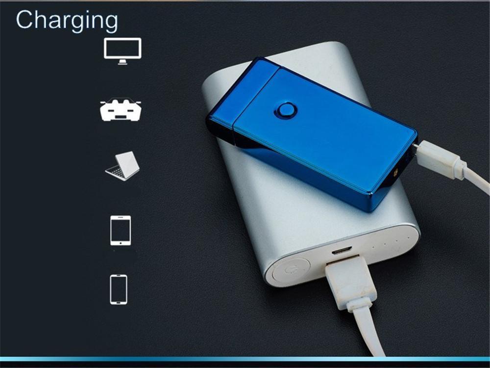 Luxury Double Pulsed Arc Electronic Lighter - Indigo-Temple