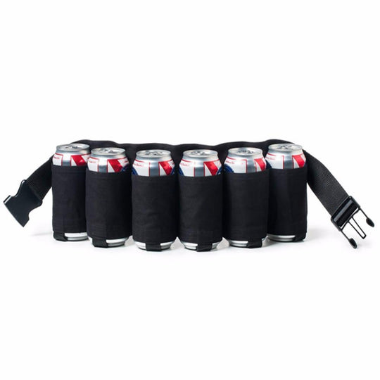Canvas Beer Belt Holster 6 Pack - Indigo-Temple