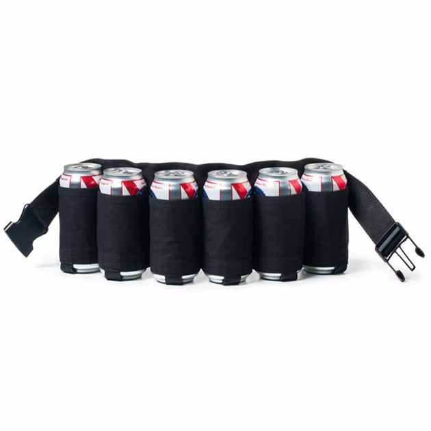 Canvas Beer Belt Holster 6 Pack - Indigo-Temple