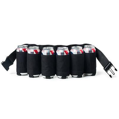 Canvas Beer Belt Holster 6 Pack - Indigo-Temple