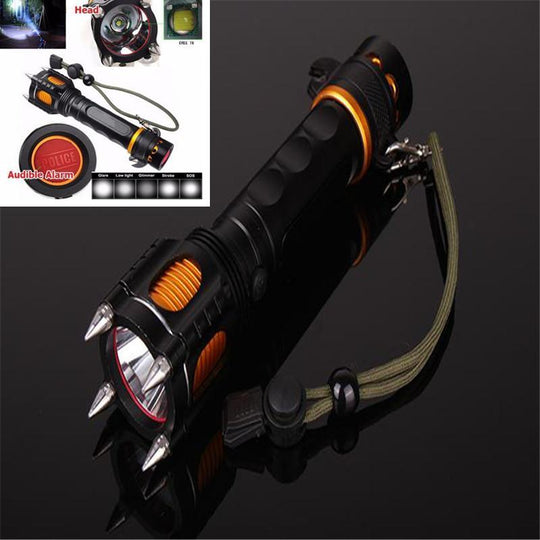 Attack Head & Audible Alarm Flash Light - Indigo-Temple