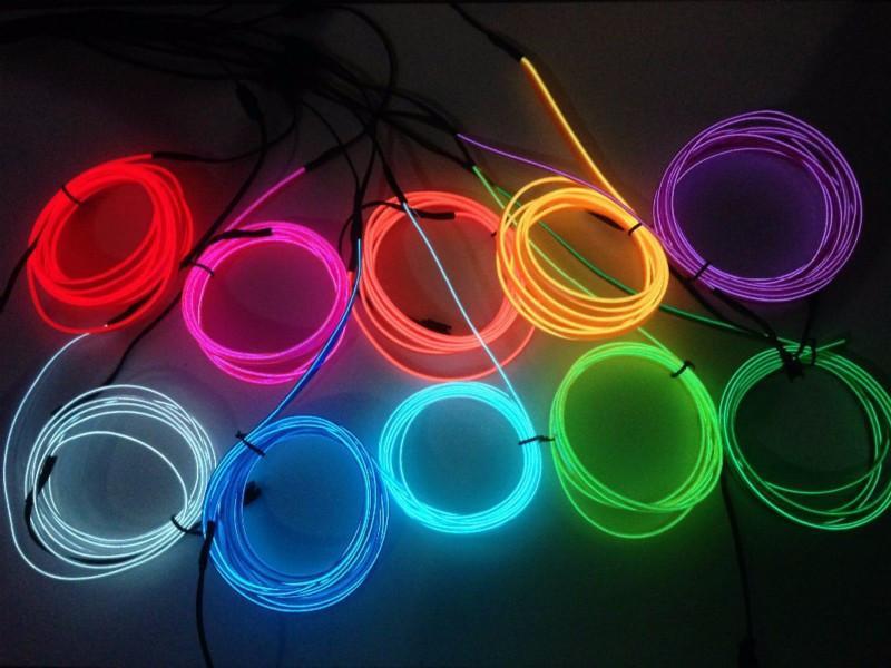 Neon Light Line + 12V Cigarette lighter Drive - Indigo-Temple