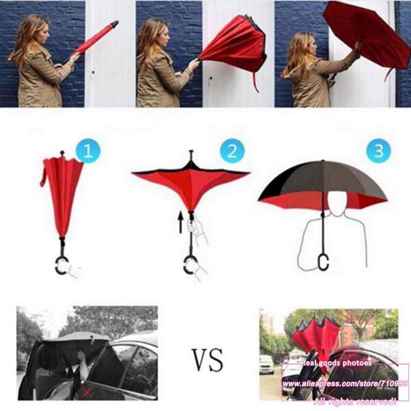 UPSIDE DOWN ANTI-DRIP UMBRELLA - Indigo-Temple