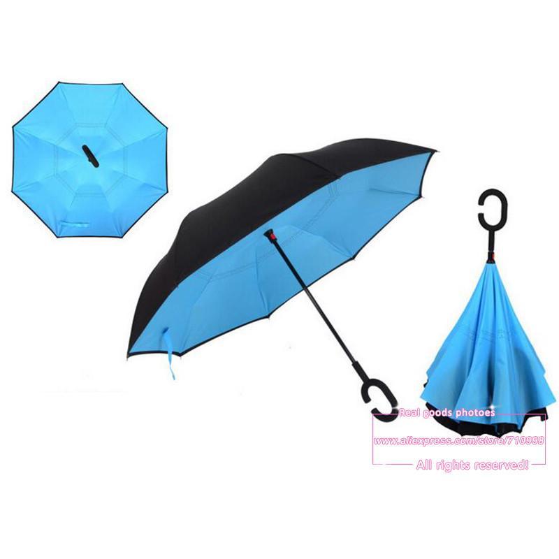 UPSIDE DOWN ANTI-DRIP UMBRELLA - Indigo-Temple