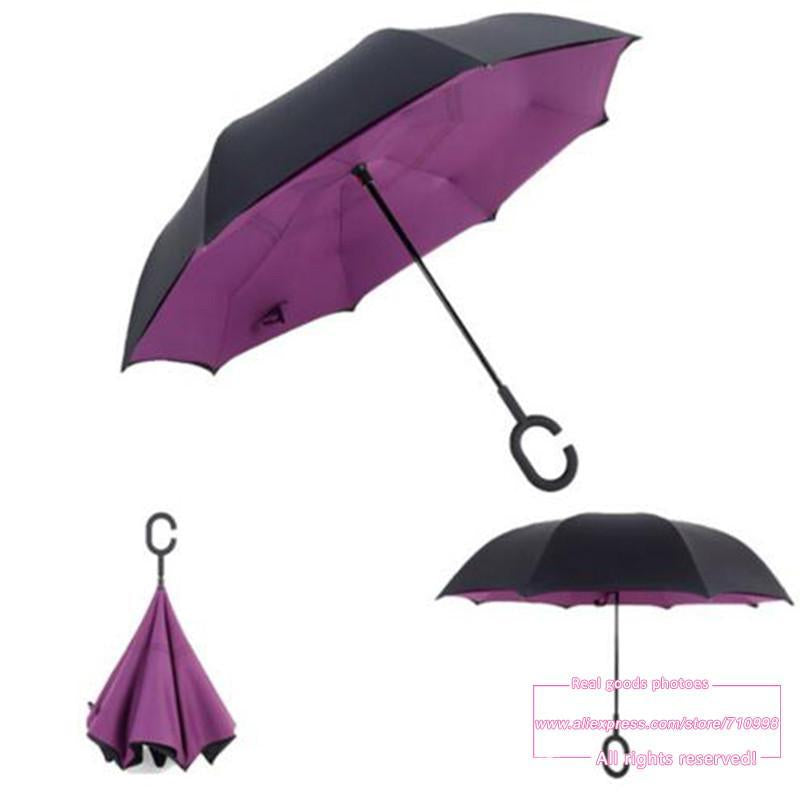 UPSIDE DOWN ANTI-DRIP UMBRELLA - Indigo-Temple