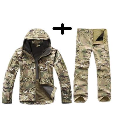 Tactical  Soft Shell Waterproof Winter Set ( 8 colors) - Indigo-Temple