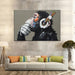 "The Thinking Monkey" Modern Canvas Print - Indigo-Temple