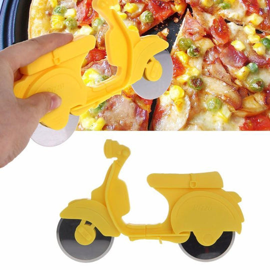 Motorcycle  Pizza Cutter - Indigo-Temple
