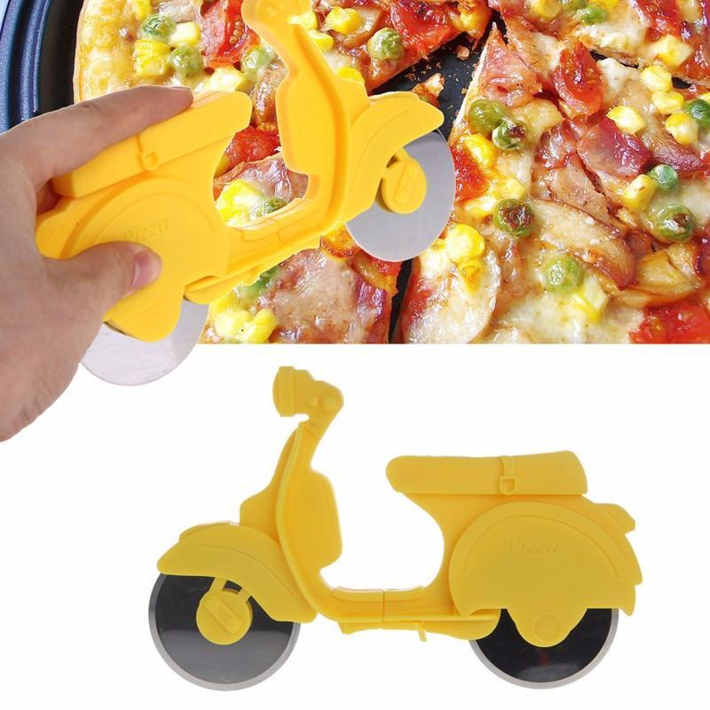Motorcycle  Pizza Cutter - Indigo-Temple