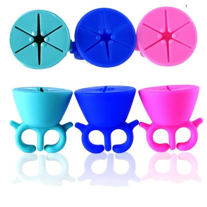Ring Silicone Polish Bottle Holder - Indigo-Temple