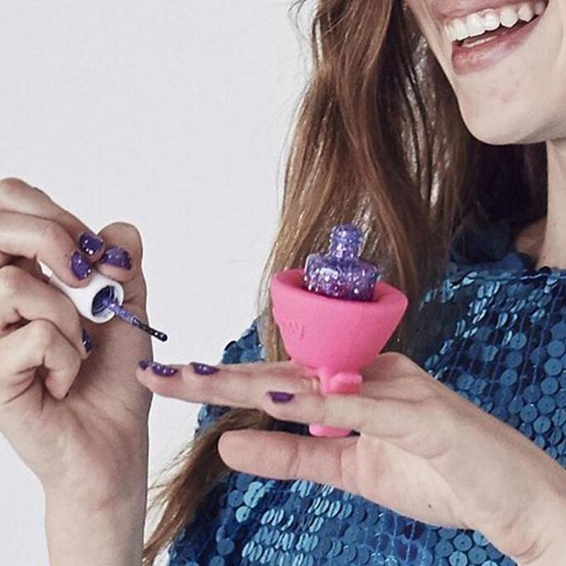 Ring Silicone Polish Bottle Holder - Indigo-Temple