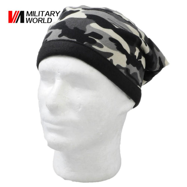 2-In-1 Tactical Winter Fleece Hat/Scarf - Indigo-Temple