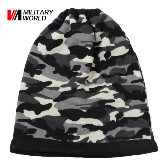 Tactical  3 in 1 Camo Hat /Face Mask/ Scarf - Indigo-Temple