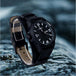 Luxury Leather Military Watch - Indigo-Temple