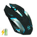 Wireless Rechargeable 6 Buttons LED Backlit  Mouse - Indigo-Temple