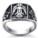 Mens Stainless Steel Army Eagle Ring - Indigo-Temple