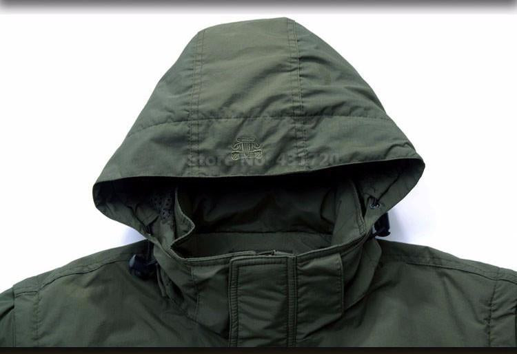 2 IN 1 waterproof Coat & Sleeveless Vest (2 colors) - Indigo-Temple