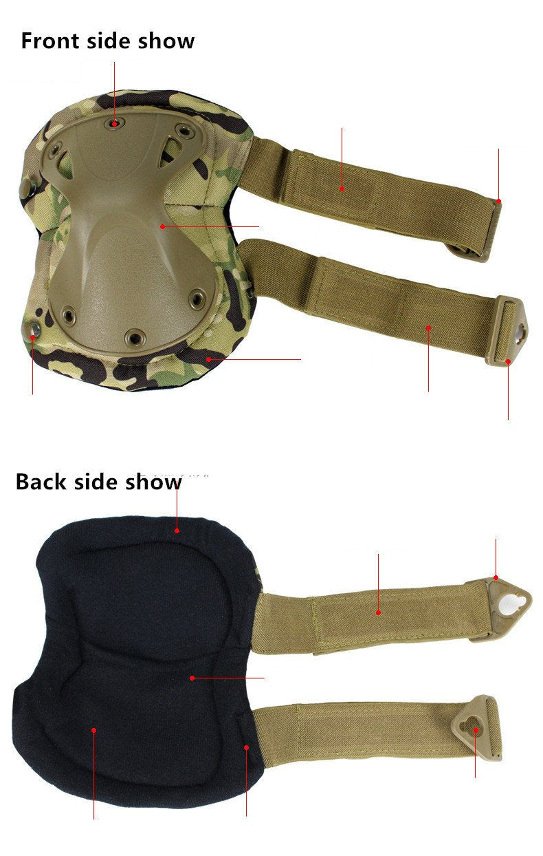 Military 4pc/set Tactical Knee & Elbow Protective Pad (5 color) - Indigo-Temple