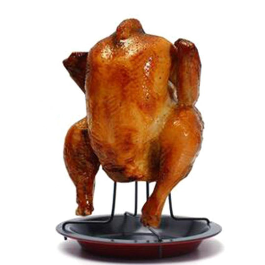 Outdoor Chicken Roaster Rack Holder - Indigo-Temple