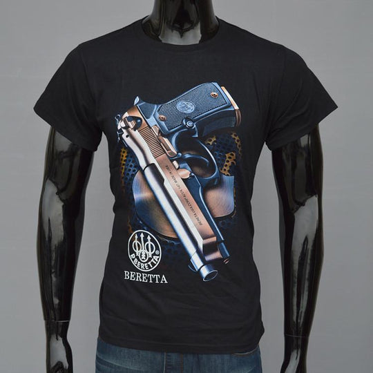 BERATTA # 2 -  Man T-Shirt Short Sleeve O Neck Cotton - Indigo-Temple