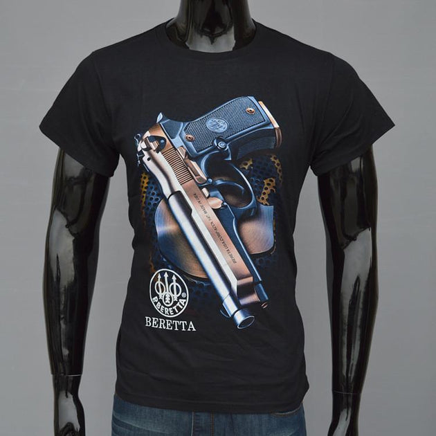 BERATTA # 2 -  Man T-Shirt Short Sleeve O Neck Cotton - Indigo-Temple