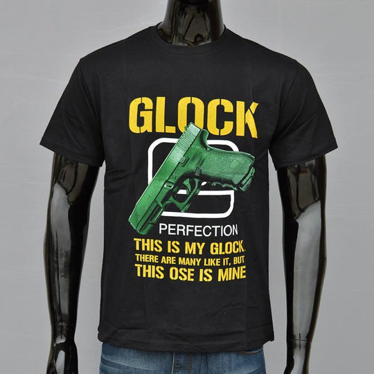 GLOCK -  Man T-Shirt Short Sleeve O Neck Cotton - Indigo-Temple
