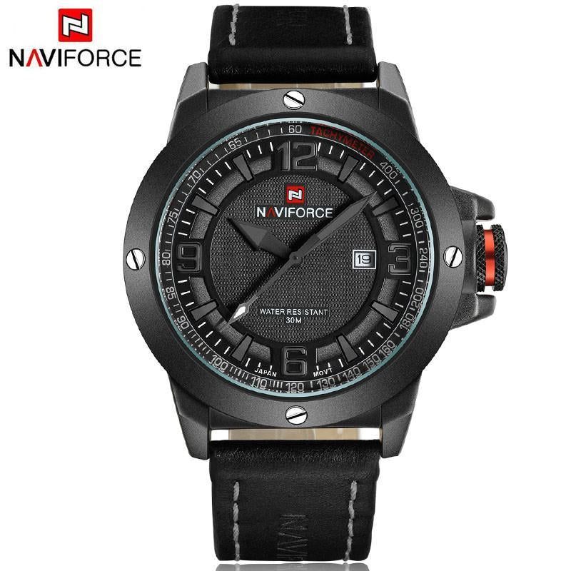 Genuine Leather Strap Army Watch (4 colors) - Indigo-Temple