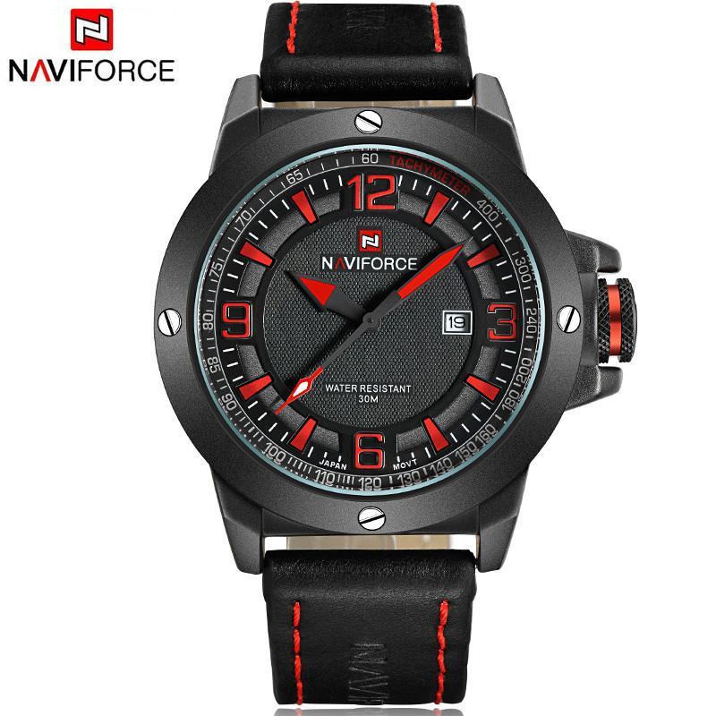 Genuine Leather Strap Army Watch (4 colors) - Indigo-Temple