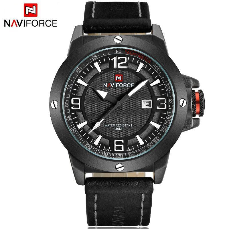 Genuine Leather Strap Army Watch (4 colors) - Indigo-Temple