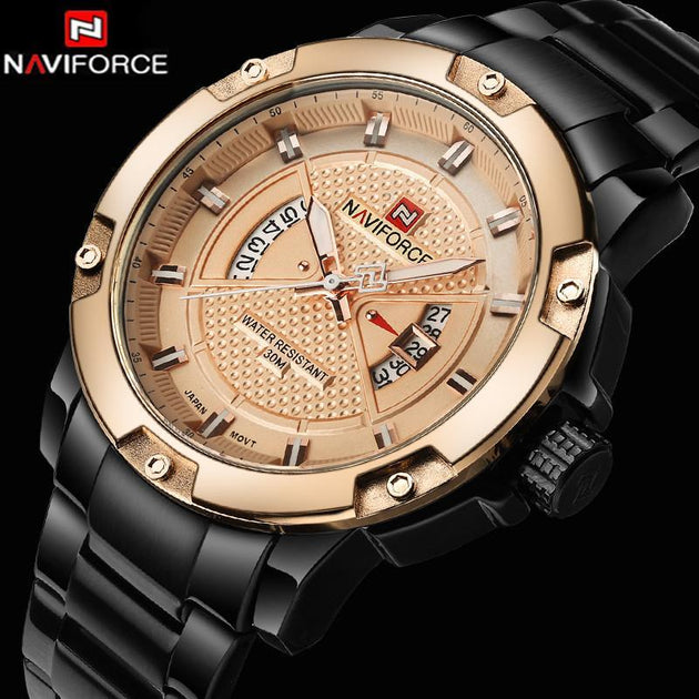 Full Steel Men Sports Watch - Indigo-Temple