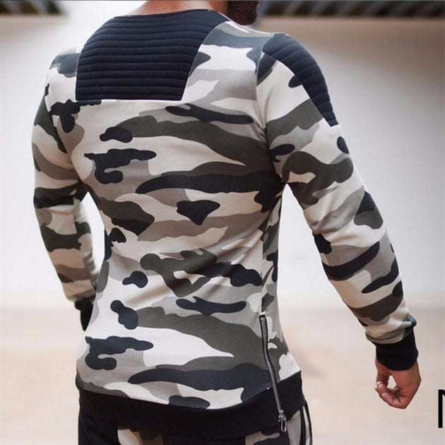 Tactical Elastic Double Zipper Pullover (3 colors) - Indigo-Temple