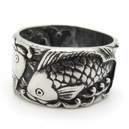 Gony -  Double Fish Ring - Indigo-Temple