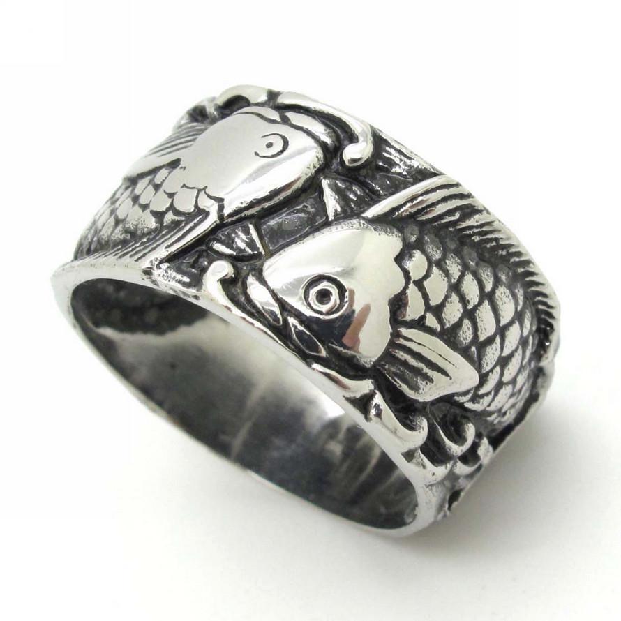 Gony -  Double Fish Ring - Indigo-Temple
