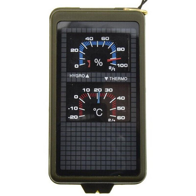 Multifunction 10 in 1 Military Camping Survival Compass - Indigo-Temple