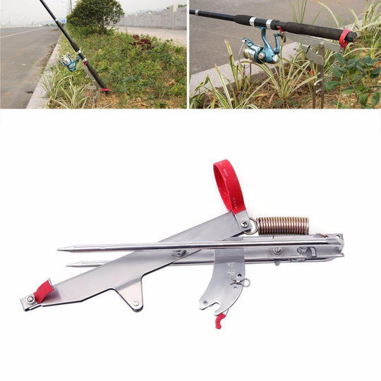 Stainless Steel  Fishing Rod  Stand - Indigo-Temple