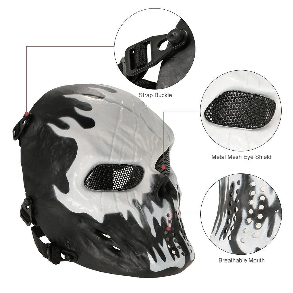 Airsoft Tactical Face Mask (7 variants) - Indigo-Temple