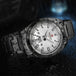 Luxury  Stainless Steel Army Wrist Watch - Indigo-Temple