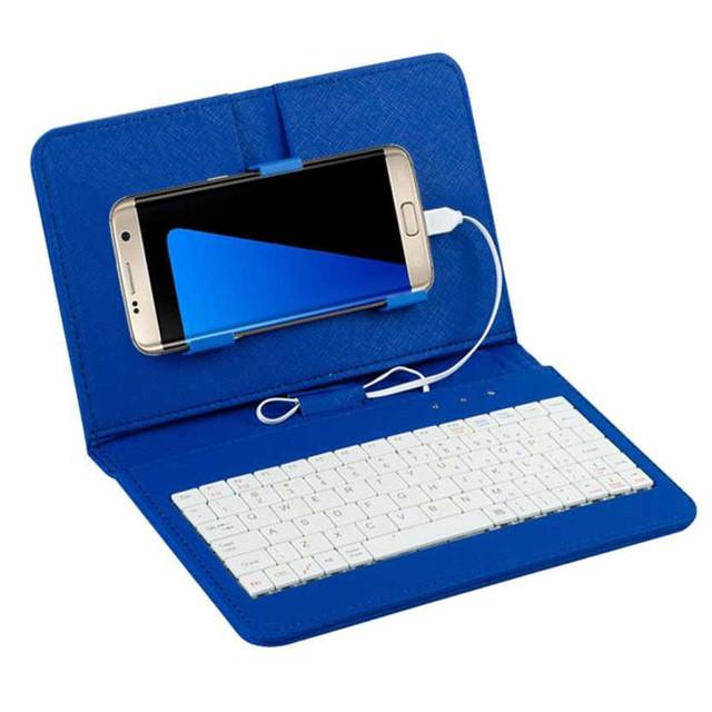 Keyboard Flip Case For Andriod Mobile Phone - Indigo-Temple