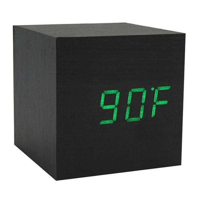 Wooden LED Multi Alarm Clock - Indigo-Temple