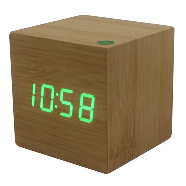 Wooden LED Multi Alarm Clock - Indigo-Temple
