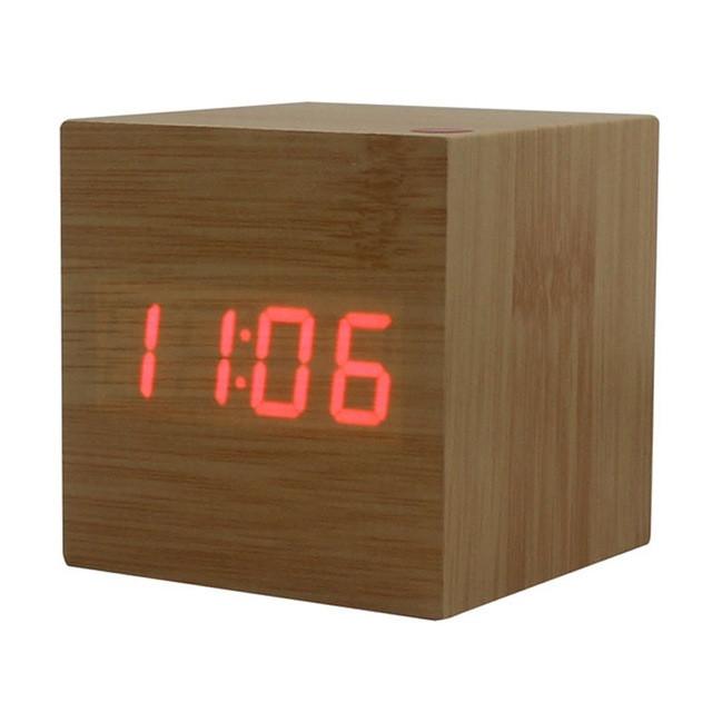 Wooden LED Multi Alarm Clock - Indigo-Temple