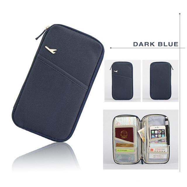 Travel Passport Wallet Cover - Indigo-Temple