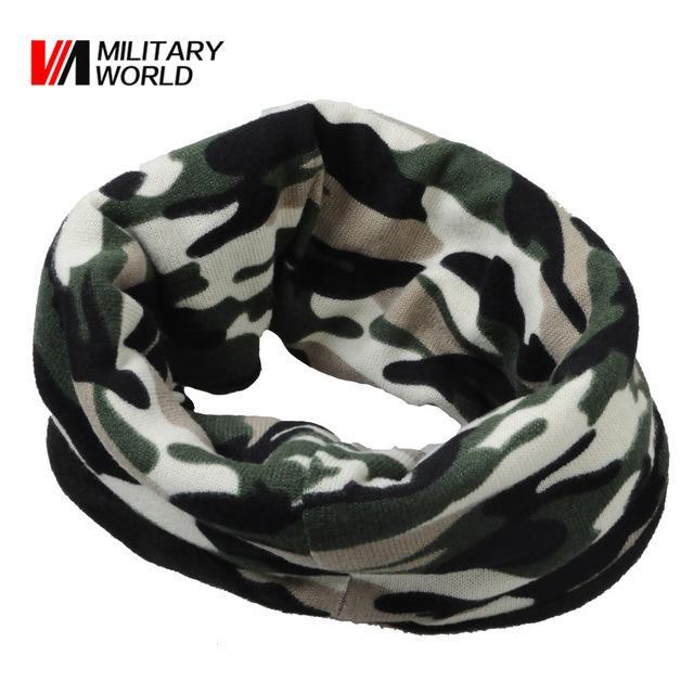 2-In-1 Tactical Winter Fleece Hat/Scarf - Indigo-Temple